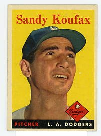 Sandy Koufax 1958 Topps #187