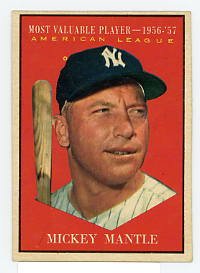 Mickey Mantle MVP 1961 Topps #475