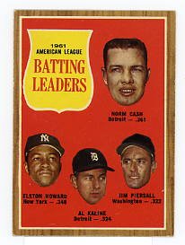 A L Batting Leaders 1962 Topps #51