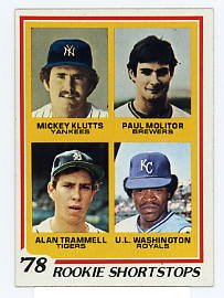 Paul Molitor / Alan Trammel RC 1978 Topps #707