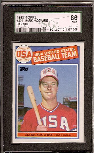 Mark McGwire RC 1985 Topps #401