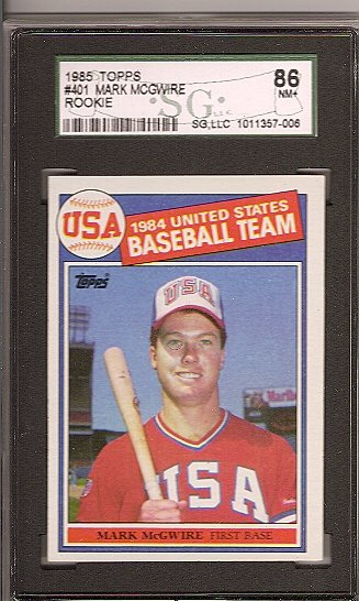 Mark McGwire RC 1985 Topps #401