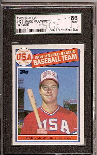 Mark McGwire RC 1985 Topps #401
