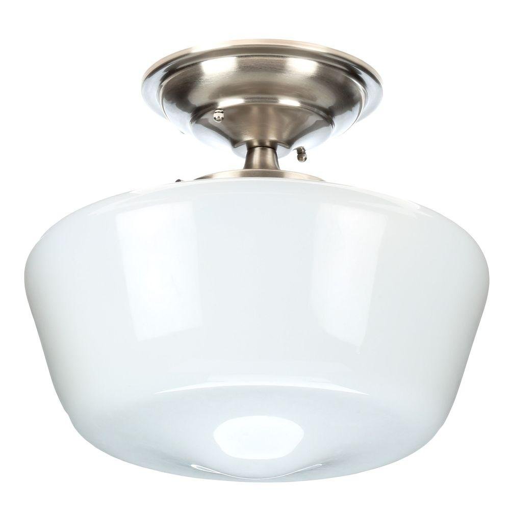 World Imports Luray 1-Light Brushed Nickel Semi-Flush Mount Fixture WI1900737