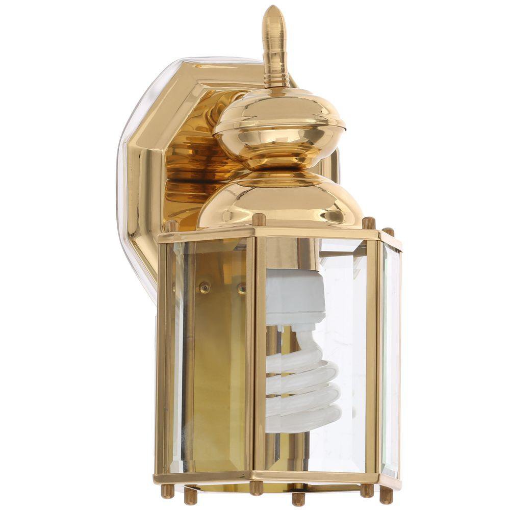 Progress Lighting BrassGUARD Polished Brass Outdoor Wall Lantern Exterior Light