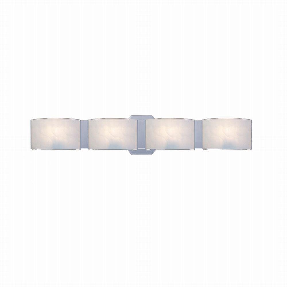 Hampton Bay Dakota 4-Light Bath Bar Lighting Fixture Satin Nickel