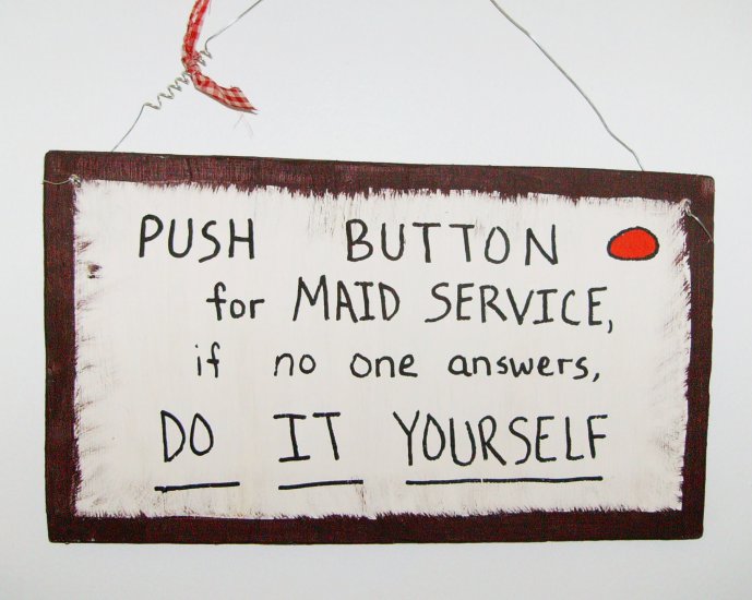 push button for maid service...