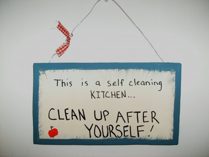 self cleaning kitchen...