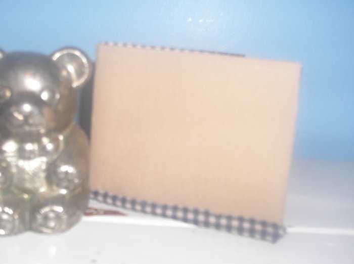 Khaki and Plaid Bi-Fold Wallet