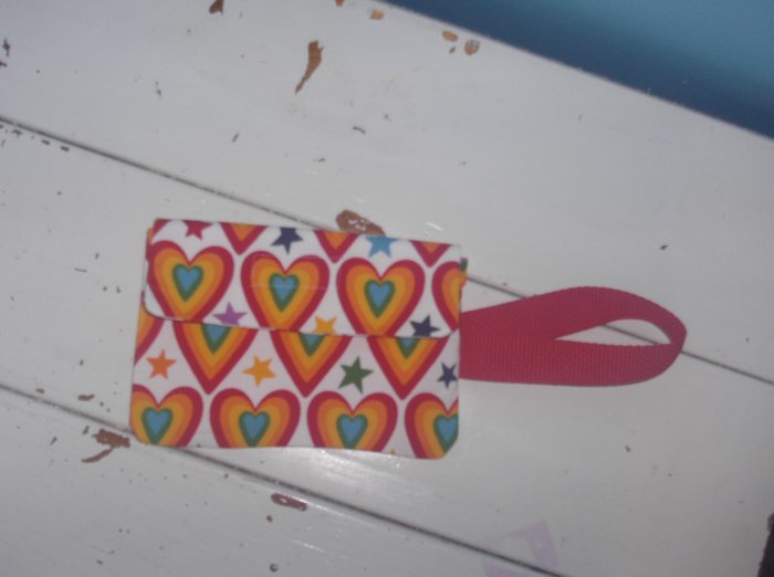 Rainbow Hearts Wristlet