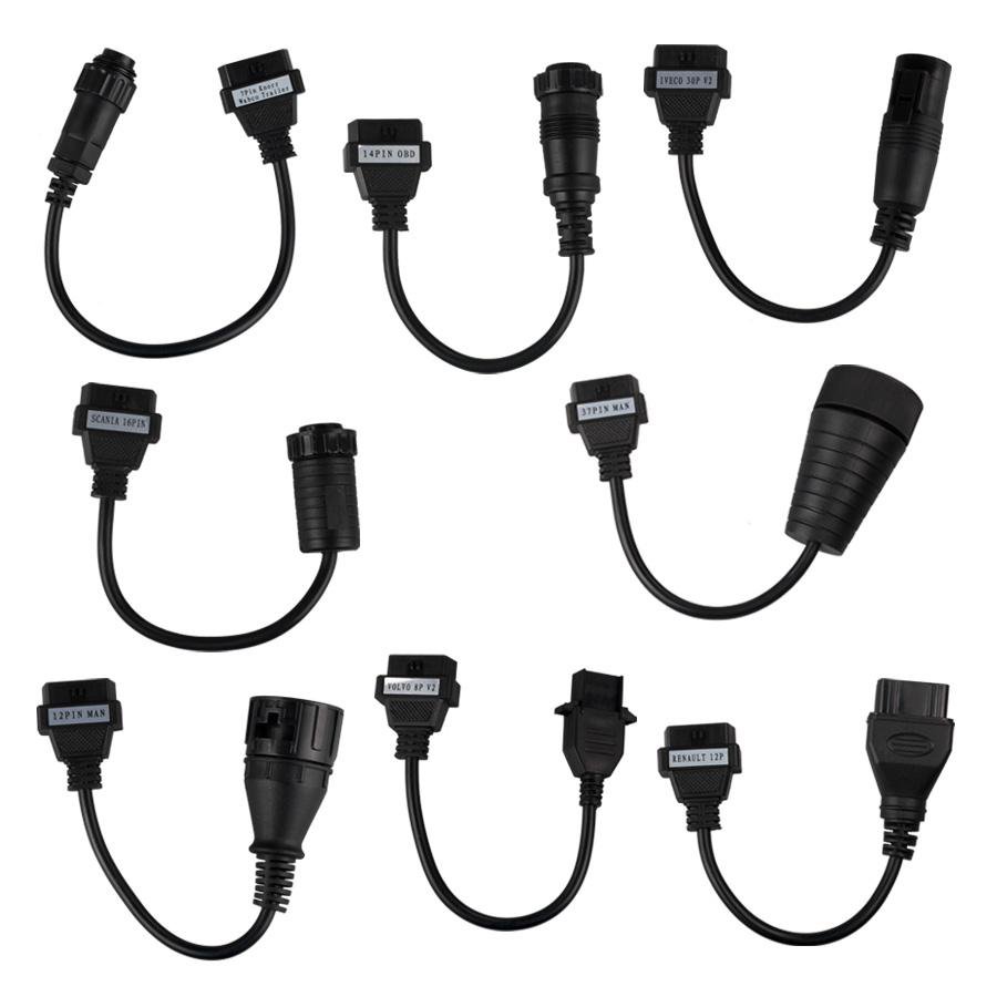 Truck Diagnostic Adapter Cables - Full Set