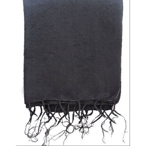 Himalayan Yak Wool Plain Black Shawl,NEPAL