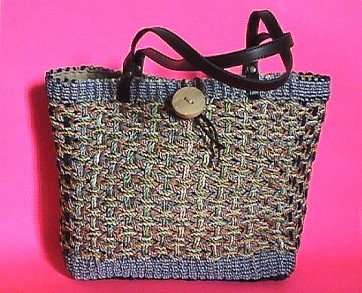 Beautiful Handmade Straw Tote Purse Handbag