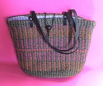 Beautiful Handmade Straw Tote Handbag