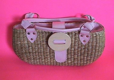 Cute Handmade Straw Tote Purse Handbag