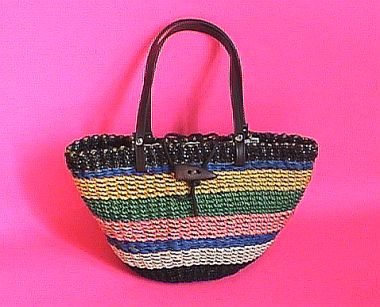 Cute Handmade Straw Tote Purse Handbag