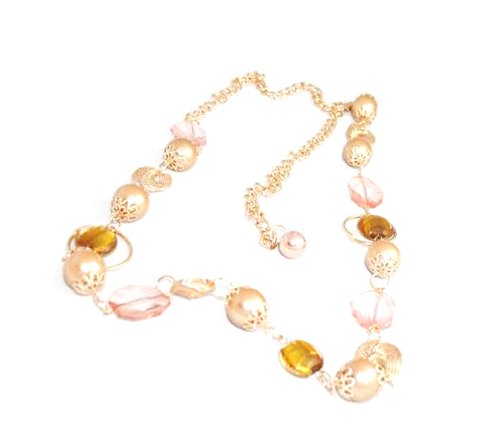 Goldtone Beaded Chain