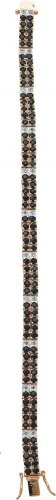 18 K GOLD OVER STRLING SILVER TENNIS BRACELET