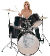 MAXAM 11 PC DRUM SET WITH DRUMSTICKS