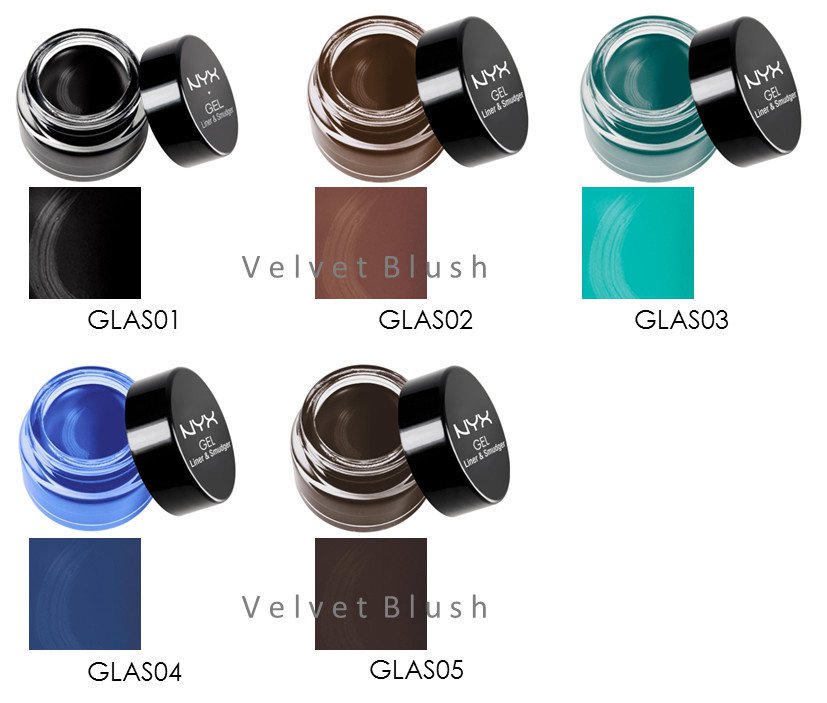 1 NYX Gel Liner and Smudger GLAS - Choose Your Favorite 1 Color - VelvetBlush