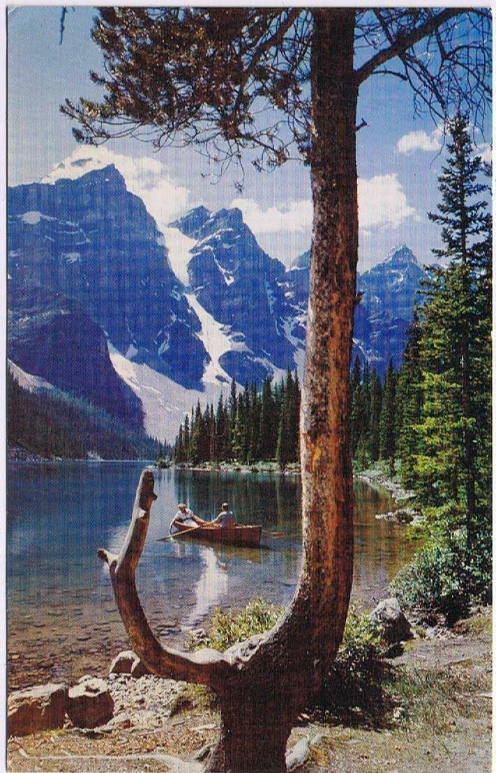 Alberta Postcard Moraine Lake Valley Of The Ten Peaks Banff National Park