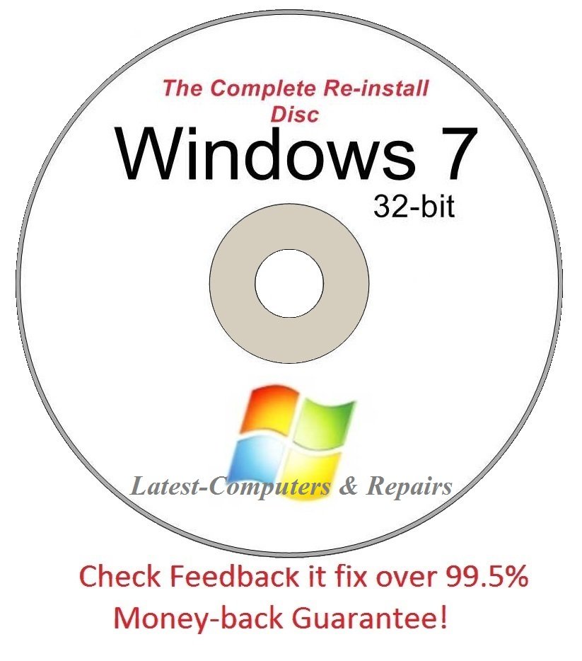 Complete Re-install New Disc Windows 7 Home Basic 32-bit - Had windows? you can Reinstall it,