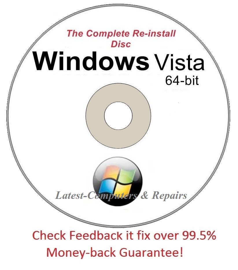 The Complete Re-install New Disc Windows Vista Ultimate 64-Bit - Had windows? you can Reinstall it,