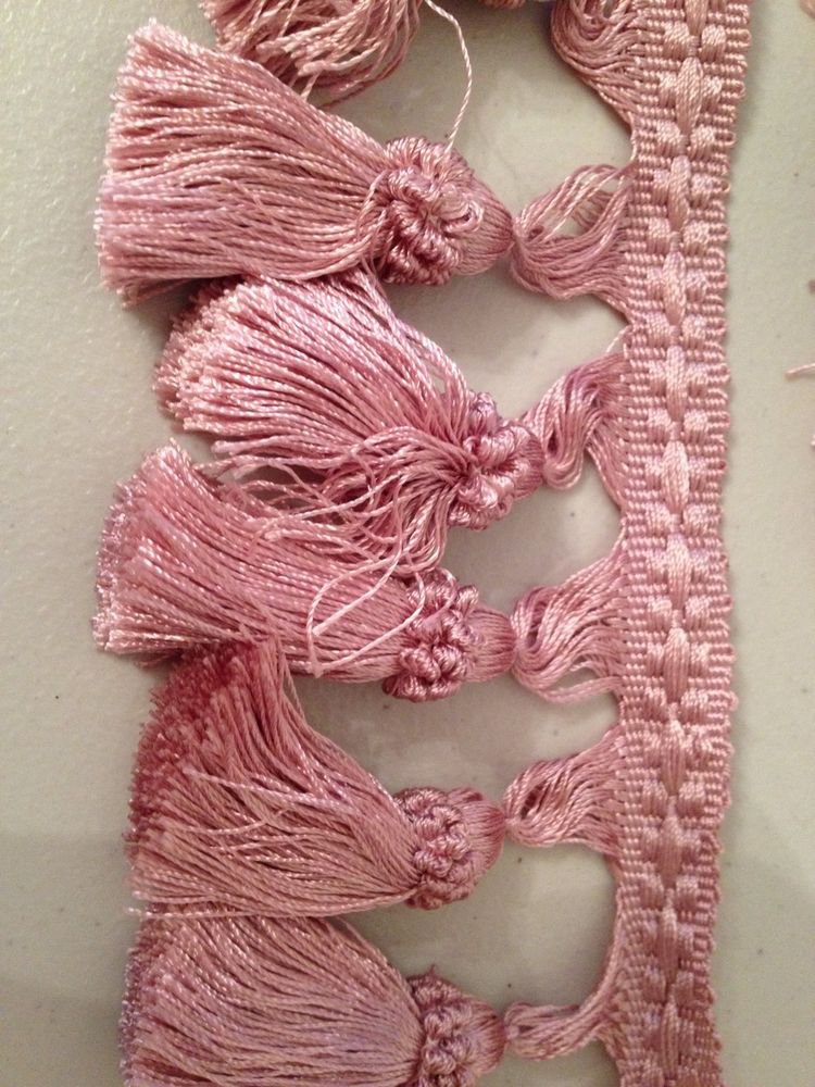 Tassel Fringe Trim Dusted Ros