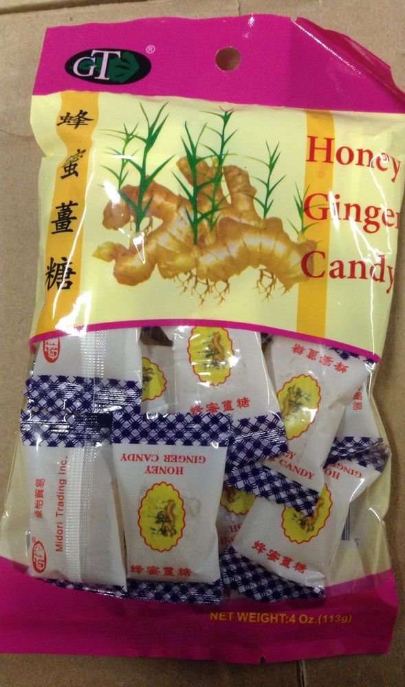 GT-Honey Ginger Candy 4 Oz Packs of 10