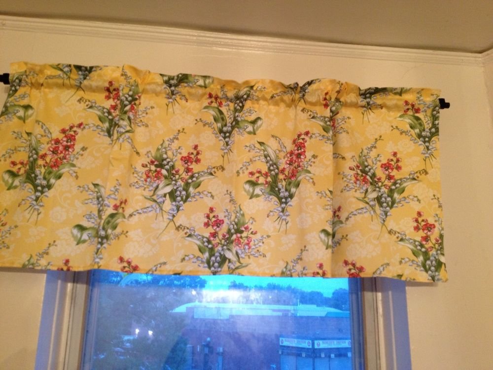 Handmade Beautiful Floral Bright Color Valance