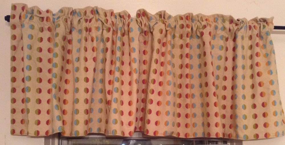 Handmade Beautiful 3D Polka Dots Bright Color Valance