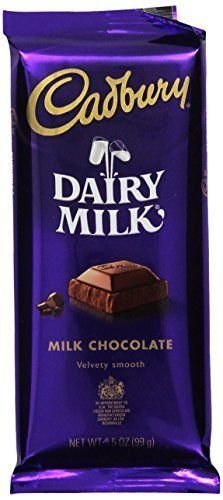 Cadbury Premium Milk Chocolate, 3.5-Ounce Bars (Pack of 14)