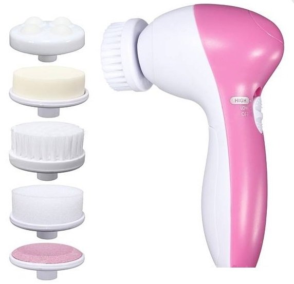 5 in 1 Electric Facial Brush Cleanser Cleaner Body Cleaning Massage Machine