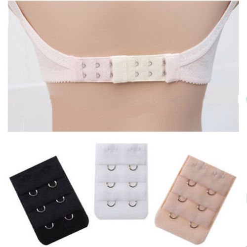 3Pcs Bra Extenders Strap Extension 2 Hooks 3 Colors New