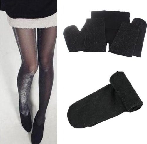 Black Women Elastic Transparen​t Tights Pants Stocking
