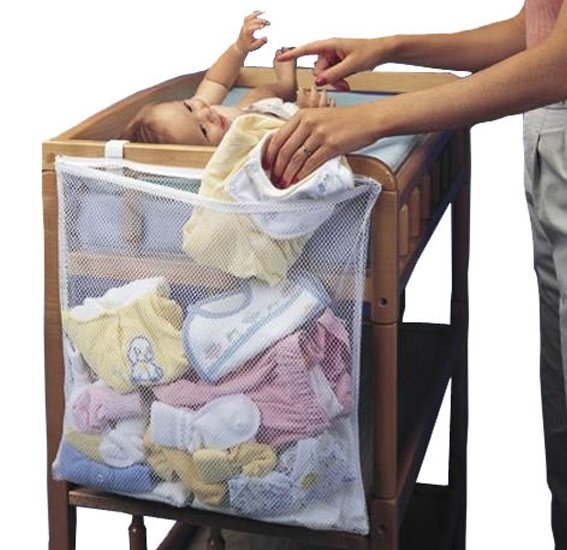 Infant Baby Dirty Clothes Diapers Hanging Storage Bag Organizer Holder For Cribs Bed