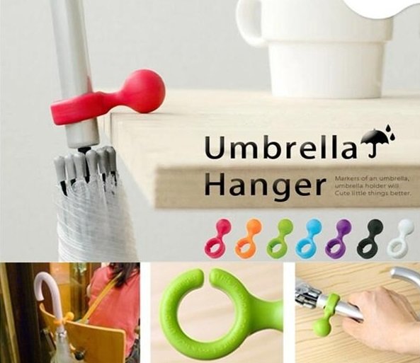Plastic Handy Mini Umbrella Hanger Holder Stand Support Rack Mount Color Random