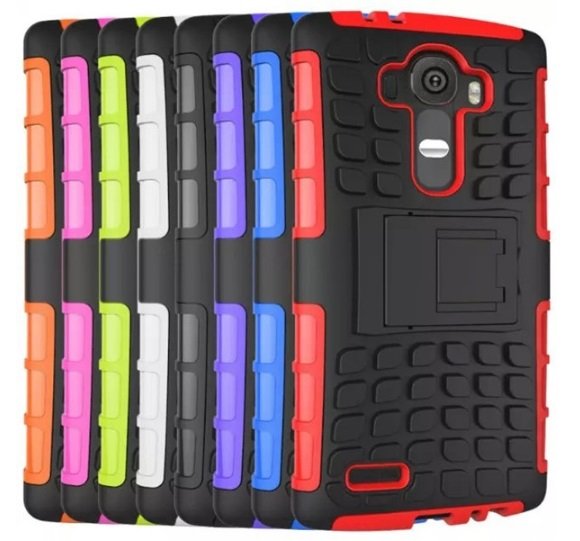 Spider Pattern TPU PC Stand Case Cover For LG G4