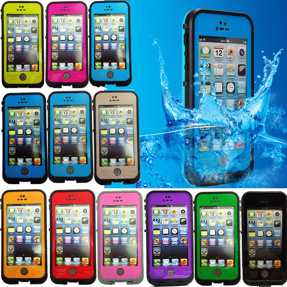 Shockproof Waterproof Fingerprint Scanner Case Cover for Apple Iphone 5 5S 5C