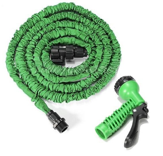 5M Car Garden Expandable Hose Reels Car Water Pipe with Sprayer EU Type
