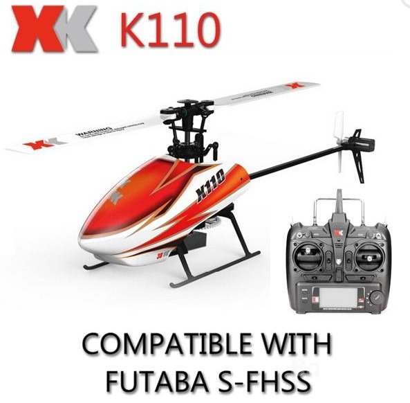 XK K110 Blash 6CH Brushless 3D6G System RC Helicopter RTF