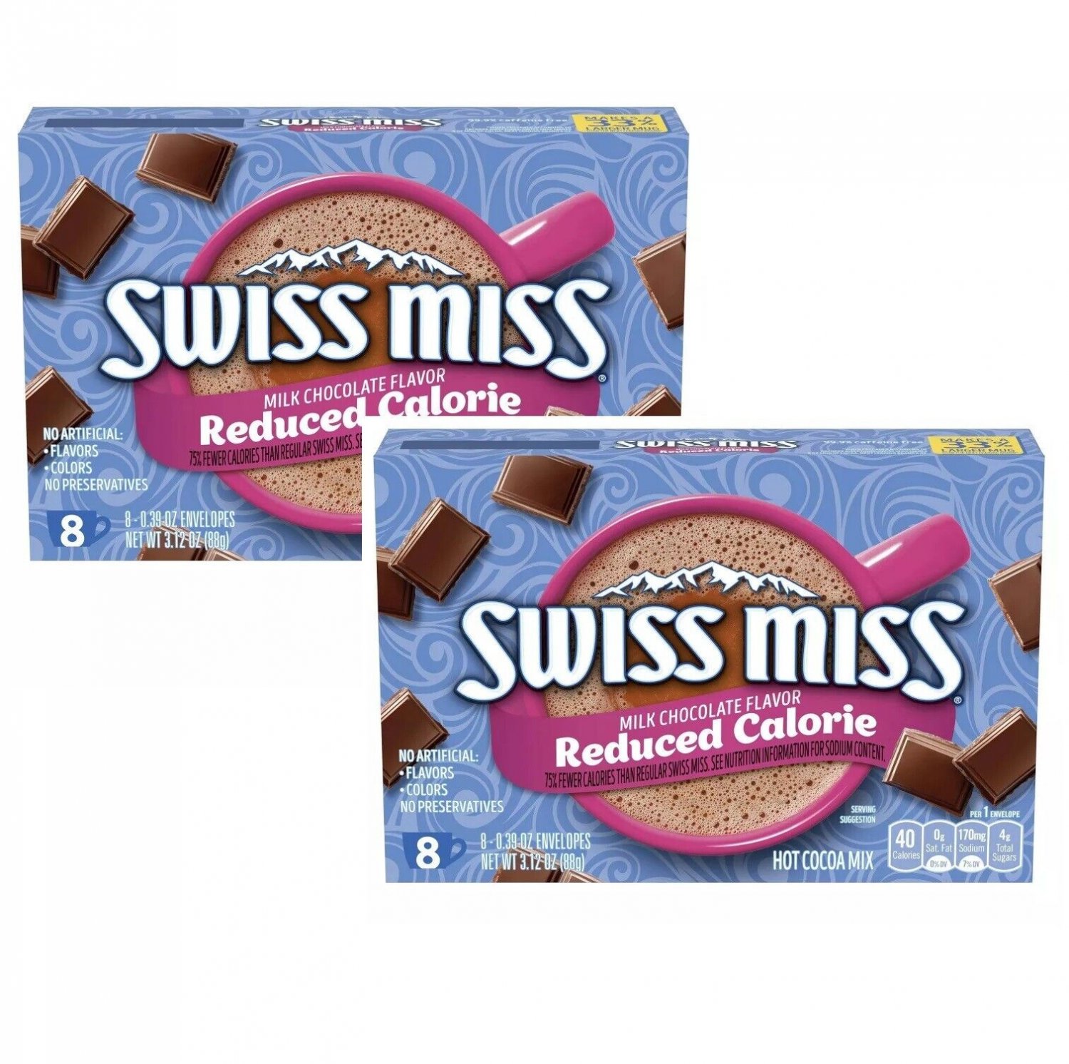 Swiss Miss Reduced Calorie Milk Chocolate Hot Cocoa Oz Envelopes