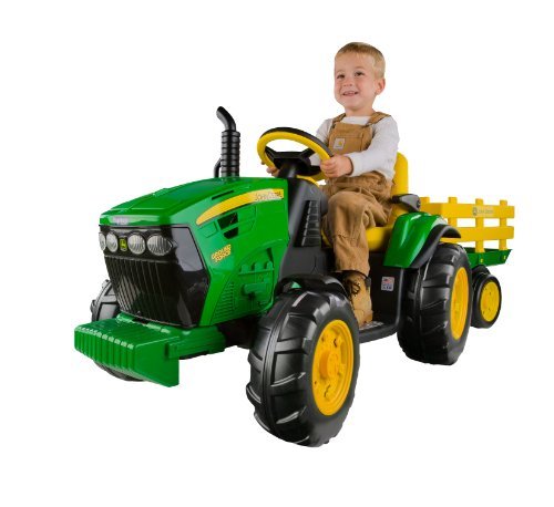 NEW! John Deere Ground Force Kid's Tractor with Trailer