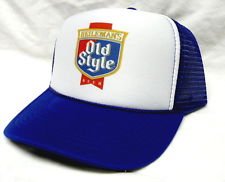 NEW! Vintage Style Old Style Beer Hat, Trucker, Mesh, Snap Back Hat-Royal