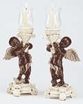 African American Cherub Candle Holders