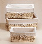 Willow Baskets with Lining-3 pc.
