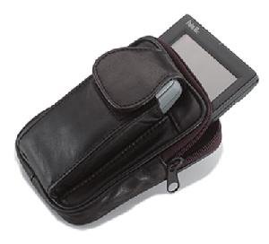 Genuine Leather Pouch with Cell Phone Holder