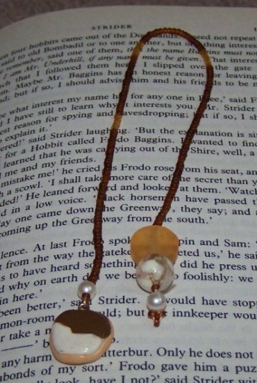 9" Beaded Bookmark With Cookie Charm