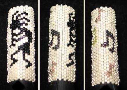 Kokopelli Dreadlock Bead - peyote stitch