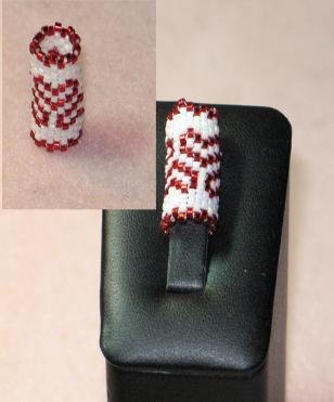 Sweet Heart Dreadlock Bead ~ Peyote stitch w/ delicas